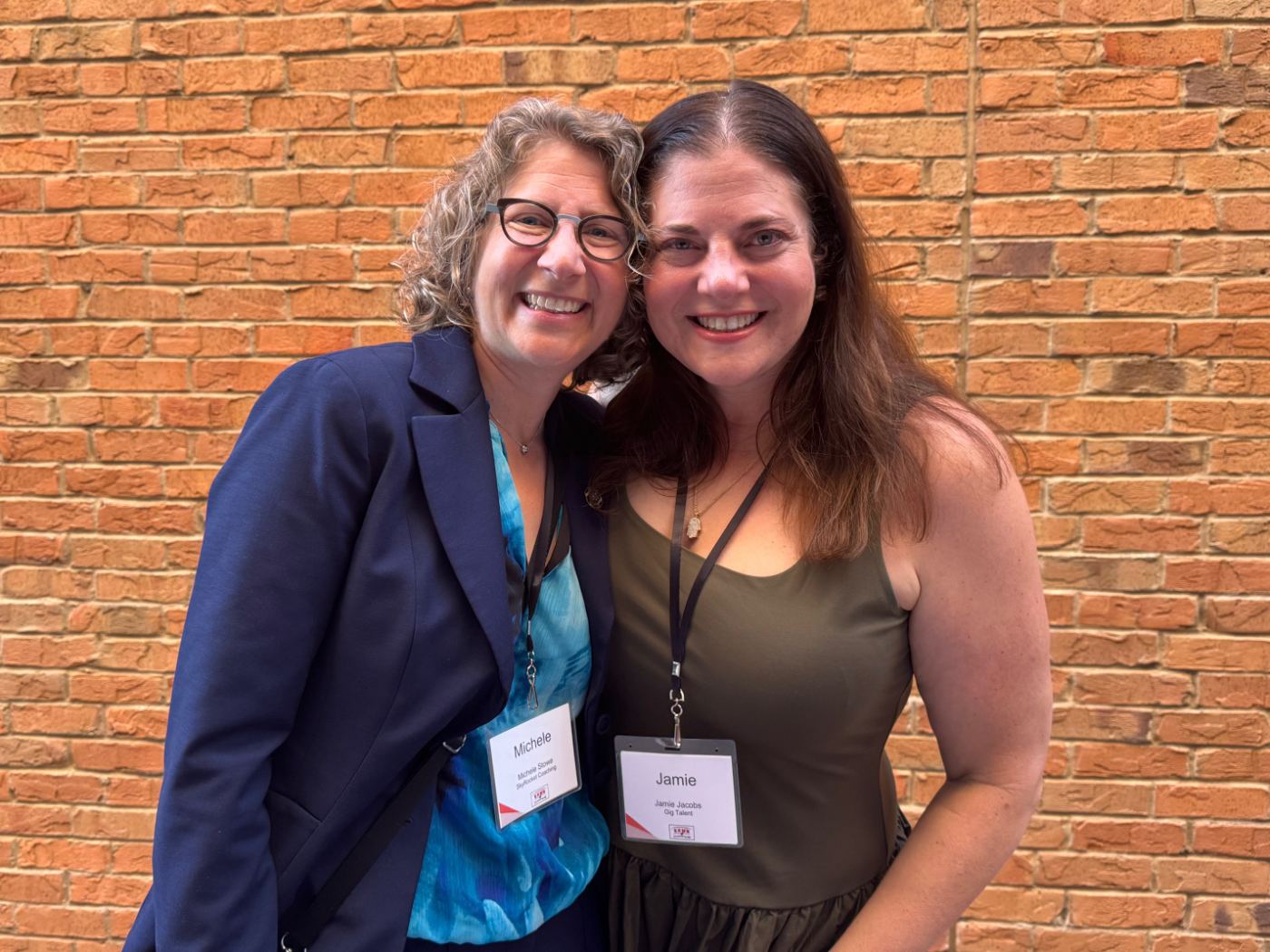 Jamie with a colleague at a conference